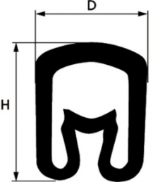 PVC cable maker, imprint "symbol: GND", (W x H) 11 x 16.5 mm, max. bundle Ø 16 mm, yellow, 61820720