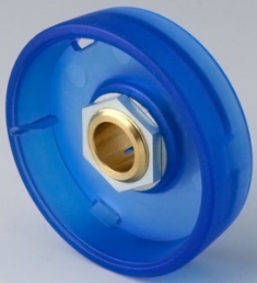 Rotary knob, 8 mm, polycarbonate, blue, Ø 41 mm, H 14 mm, B8241086