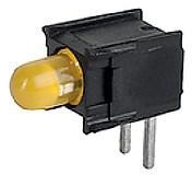LED signal light, 3 V, yellow, 10 mcd, pitch 2.54 mm, LED number: 1