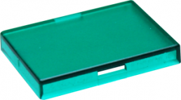 Cap, rectangular, (L x W x H) 22.4 x 16.4 x 3.2 mm, green, for pushbutton switch, 5.49.277.058/1502