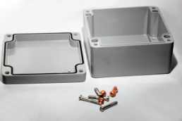 Aluminum die cast enclosure, (L x W x H) 160 x 160 x 70 mm, gray (RAL 7046), IP68, 1590Z160GY
