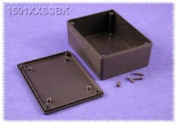 ABS enclosure, (L x W x H) 109 x 81 x 41 mm, black (RAL 9005), IP54, 1591XXSSBK