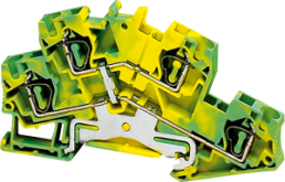 Ground terminal, 4 pole, 0.08-4.0 mm², clamping points: 2, green/yellow, spring balancer connection