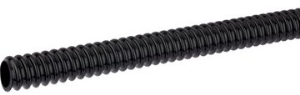 Corrugated hose, inside Ø 16 mm, outside Ø 21 mm, BR 35 mm, PVC, black