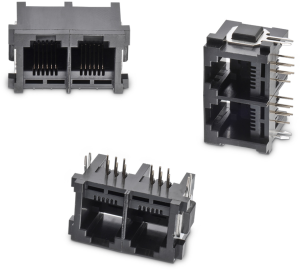 Socket, RJ11/RJ12/RJ14/RJ25, 6 pole, 6P6C, Cat 5, solder connection, through hole, 615012149421