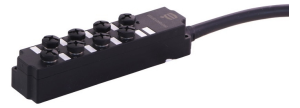 Sensor actuator distribution box with cable, har-SAB M8/8/3p PAC 10m PUR w/o LED