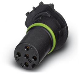 Socket, M12, 5 pole, solder connection, push-in, straight, 1551448