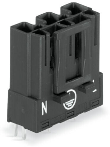 Plug, 3 pole, spring-clamp connection, black, 770-813