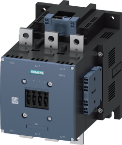 Power contactor, 3 pole, 500 A, 2 Form A (N/O) + 2 Form B (N/C), coil 200-277 V AC/DC, spring connection, 3RT1076-2NP36
