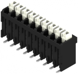 PCB terminal, 9 pole, pitch 3.5 mm, AWG 28-14, 12 A, spring-clamp connection, black, 1250440000