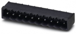 Pin header, 12 pole, pitch 5.08 mm, angled, black, 1955028