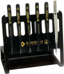 ESD tweezers kit (6 tweezers), uninsulated, antimagnetic, plastic, 140 mm, 5-190 V