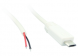 USB 2.0 connection cable, Micro-USB plug type B to open cable end, 1.8 m, white