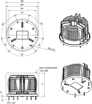 RT8132-10-4M0 Schaffner Fixed Inductors Image 2