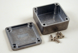 Aluminum die cast enclosure, (L x W x H) 50 x 50 x 25 mm, natural, IP54, 1590LLB