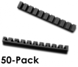 PCB Card Adaptors 51x5x6 mm, black, ABS, 1591Z50