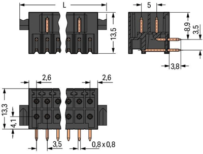713-1437/037-000 WAGO PCB Connection Systems Image 2