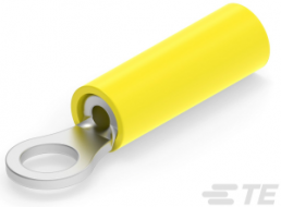 Insulated ring cable lug, 0.129-0.326 mm², AWG 26 to 22, 2.36 mm, M2, yellow