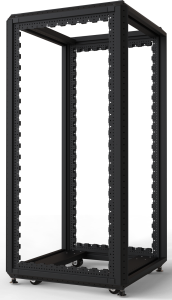 24 U cabinet rack, mobile, (H x W x D) 1200 x 600 x 600 mm, steel, black gray, 20630-193