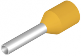 Insulated Wire end ferrule, 1.0 mm², 14 mm/8 mm long, DIN 46228/4, yellow, 9025710000