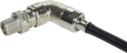 Plug, M12, 4 pole, crimp connection, screw locking, angled, 21038813413