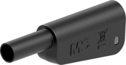 4 mm plug, solder connection, 2.5 mm², CAT II, CAT III, black, 66.2023-21