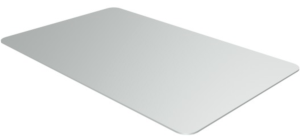 Aluminum label, (L x W) 85 x 54 mm, silver, 1 pcs
