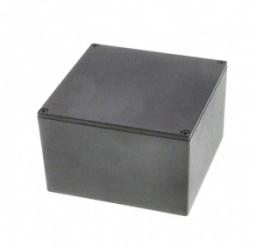 Aluminum die cast enclosure, (L x W x H) 145 x 121 x 56 mm, black (RAL 9005), IP54, 1590XFLBK