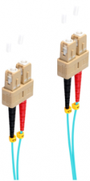 FO duplex patch cable, SC to SC, 3 m, OM3, multimode 50/125 µm