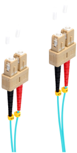 FO duplex patch cable, SC to SC, 2 m, OM3, multimode 50/125 µm