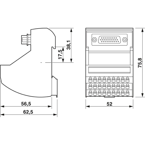 2904273 Phoenix Contact Transfer Modules for Mounting Rail Image 2