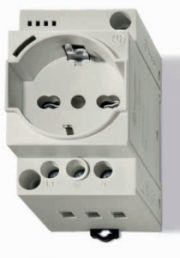 Control cabinet outlet, gray, 16 A/230 V, Germany, IP20, 7U.00.8.230.0000