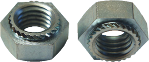 Set nut, M5, W 8 mm, H 4 mm, outer Ø 6.8 mm, steel, galvanized, 02.14.151