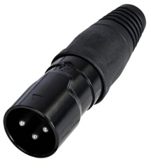 XLR plug, 3 pole, tin-plated, 1.5 mm², AWG 16, RCX3M-Z-001-1