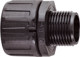 Straight hose fitting, M32, 28 mm, polyamide, IP66, black, (L) 49 mm