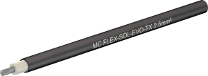 Polyolefine-photovoltaic cable, halogen free, Flex-Sol-Evo-TX, 2.5 mm², AWG 14, black, outer Ø 5 mm
