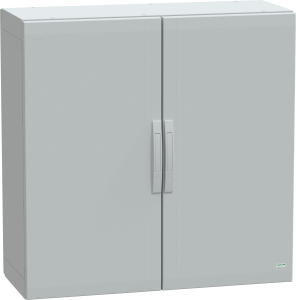 Control cabinet, (H x W x D) 1000 x 1000 x 420 mm, IP65, polyester, light gray, NSYPLA10104G