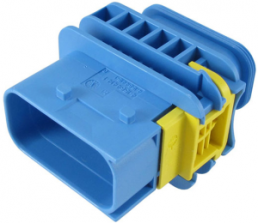 Connector, 12 pole, straight, 2 rows, blue, 4-1564414-1