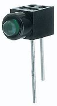 LED signal light, green, 10 mcd, Mounting Ø 5 mm, pitch 2.5 mm, LED number: 1