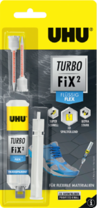 2 components adhesive 10 g syringe, UHU TURBO FIX² FLÜSSIG FLEX 10G