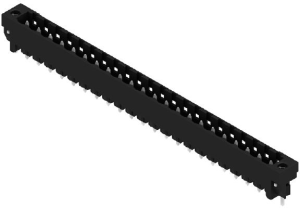 Pin header, 22 pole, pitch 5.08 mm, straight, black, 1838640000