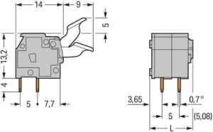 255-407/333-000 WAGO PCB Terminal Blocks