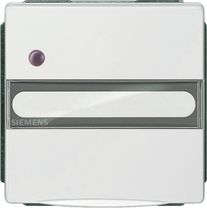 German schuko-style socket outlet with hinged cover/ label field, white, 16 A/250 V, Germany, IP20, 5UB1847