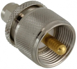 Coaxial adapter, 50 Ω, UHF plug to SMA plug, straight, 242110