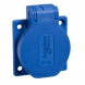 PratiKa socket - blue - 2P + E - 10/16 A - 250 V - German - IP54 - flush - back