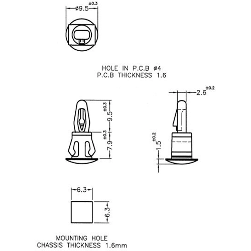 006.81.908 Ettinger PCB Fasteners Image 2