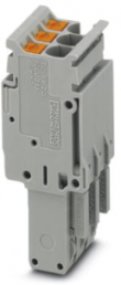 Plug, push-in connection, 0.14-4.0 mm², 3 pole, 24 A, 6 kV, gray, 3211282