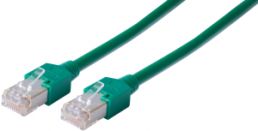 Crossover patch cable, RJ45 plug, straight to RJ45 plug, straight, Cat 5e, SF/UTP, PVC, 3 m, green