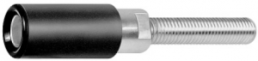 6 mm socket, threaded bolt, mounting Ø 6.5 mm, black, 14.2016-21