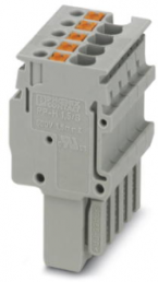 Plug, push-in connection, 0.14-1.5 mm², 5 pole, 17.5 A, 6 kV, gray, 3212549